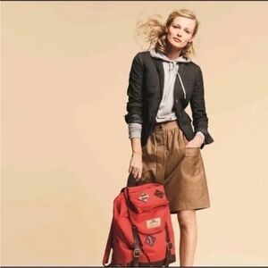 J Crew women’s Dorrie Linen Blend mini Skirt camel color sz 0 preloved